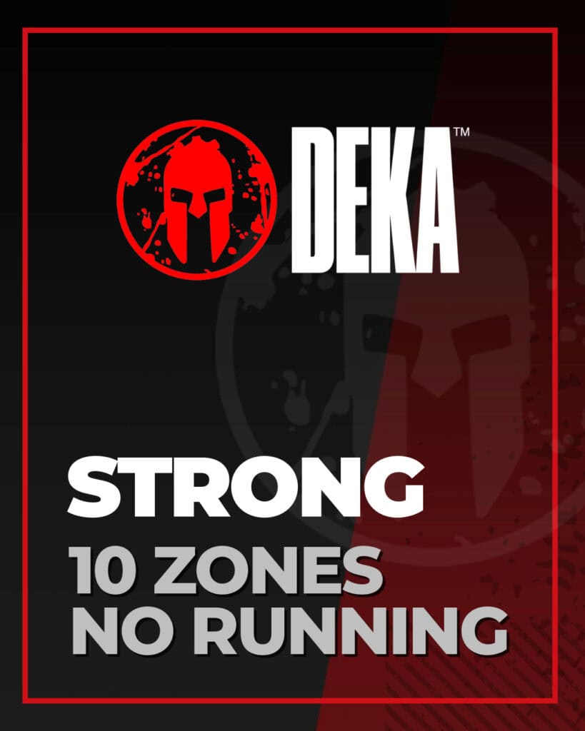 DEKA STRONG event, 10 fitness zones, no running